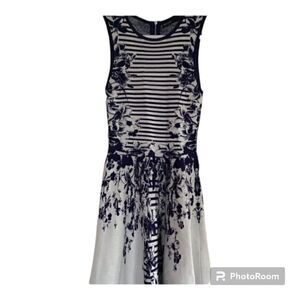 Karen Millen Sleeveless Floral Sweater Dress